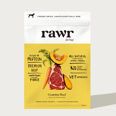 Gourmet Beef with Superfoods | Freeze-Dried Raw · Complete Dog Food