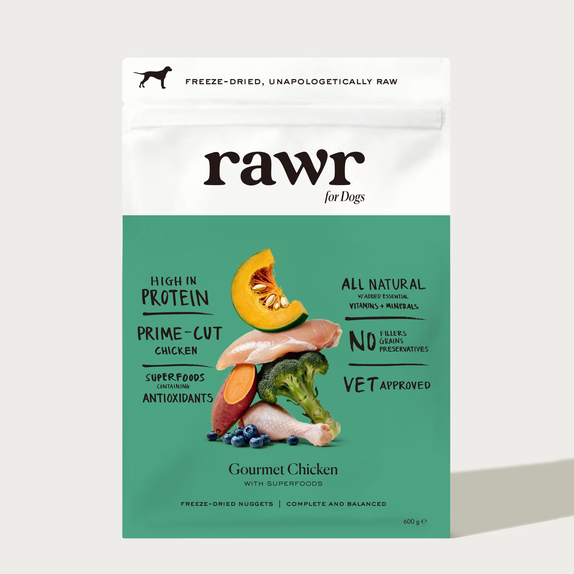 Gourmet Chicken with Superfoods | Freeze-Dried Raw · Complete Dog Food