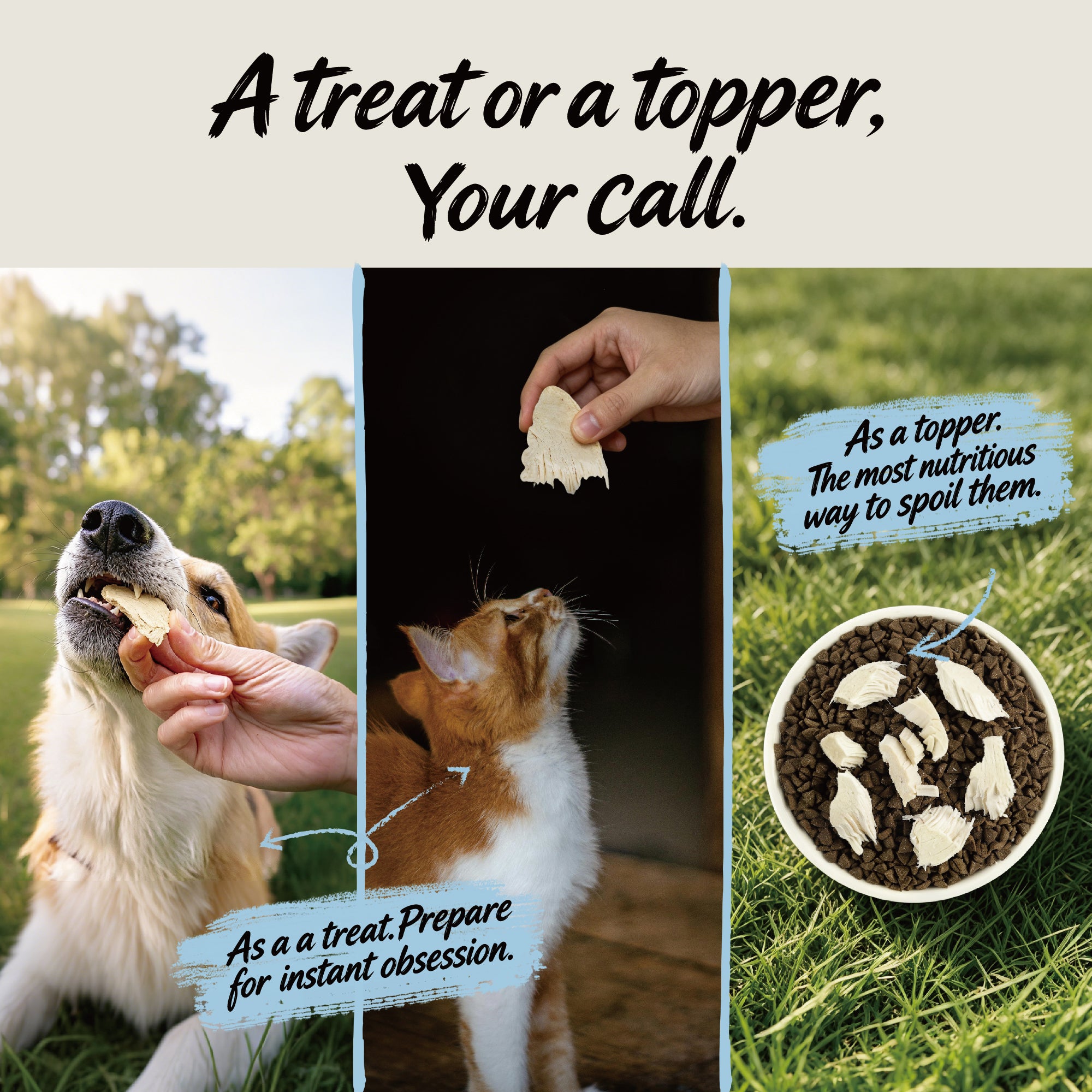 100% Chicken Breast | Freeze-Dried Treats · For Dogs & Cats
