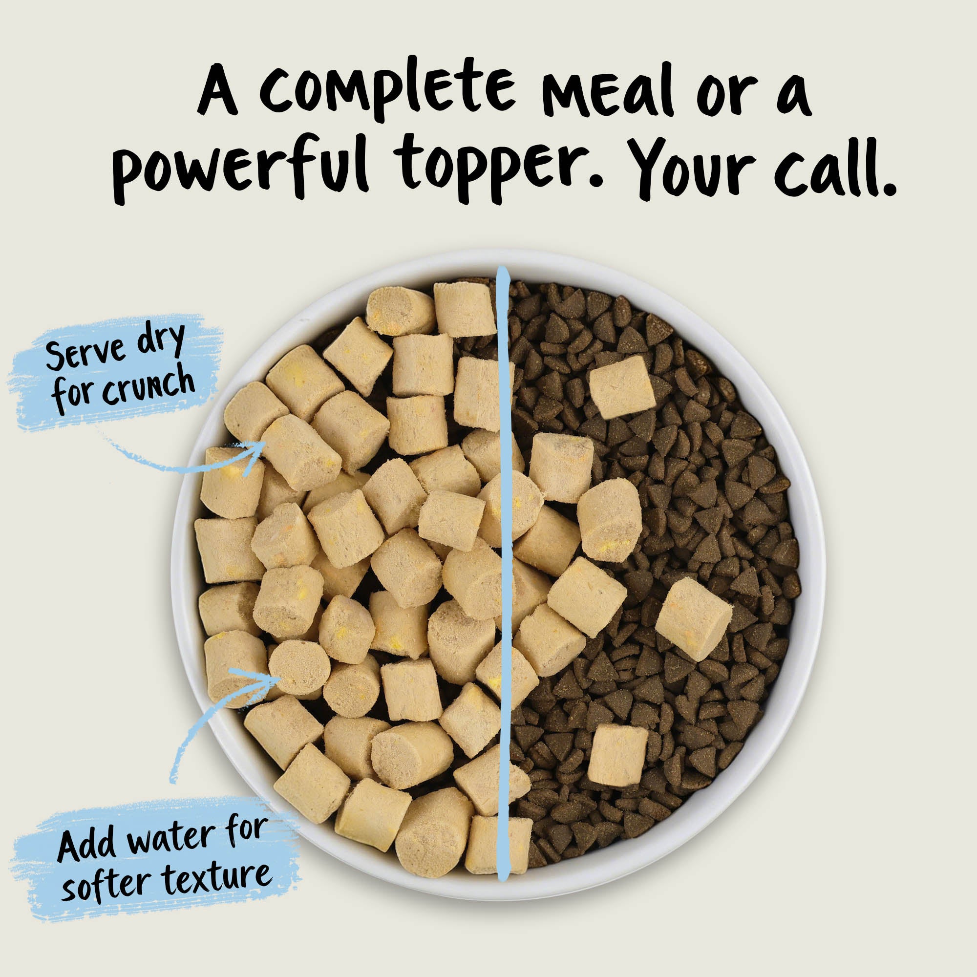 Gourmet Chicken & Salmon with Superfoods | Freeze-Dried Raw · Complete Dog Food