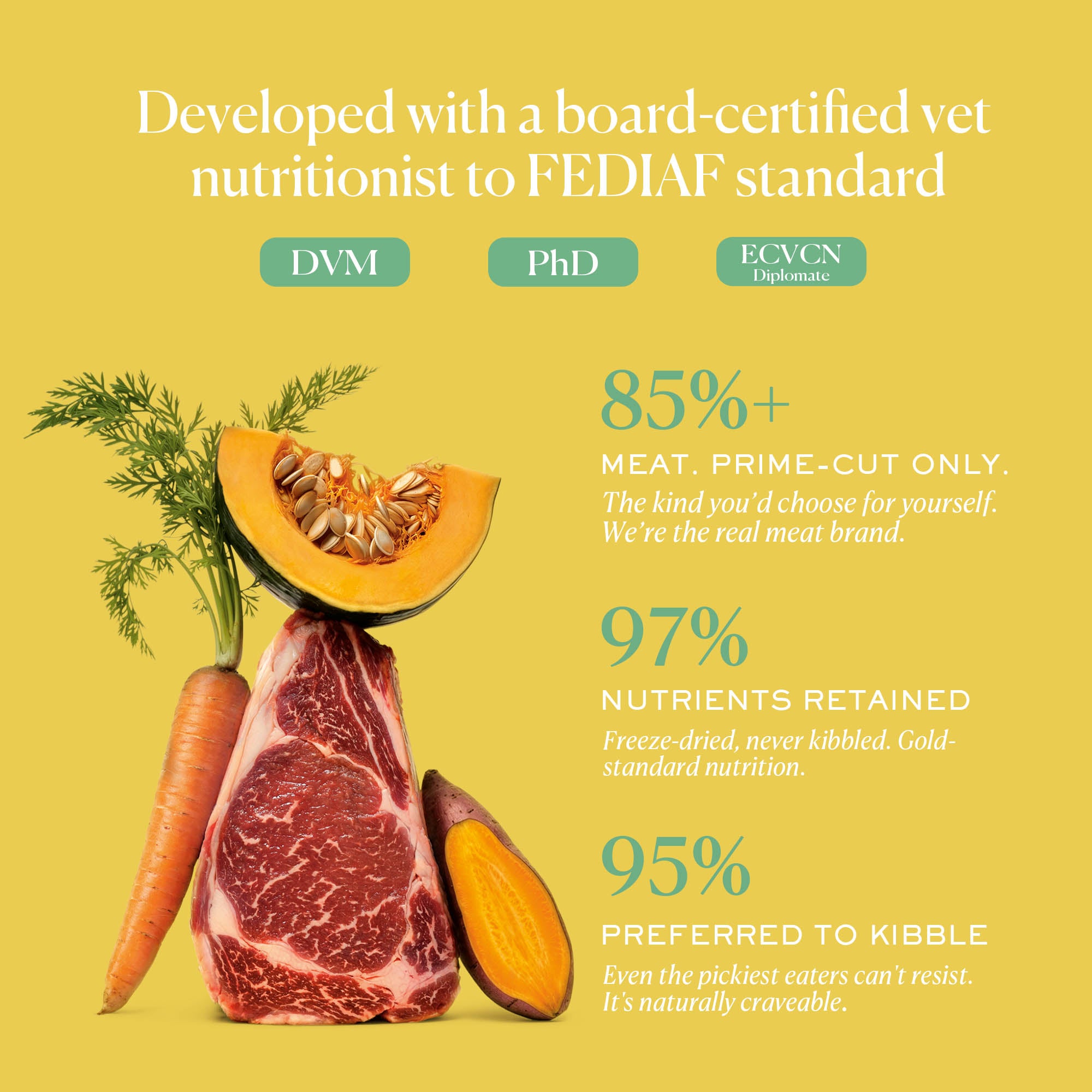 Gourmet Beef with Superfoods | Freeze-Dried Raw · Complete Dog Food