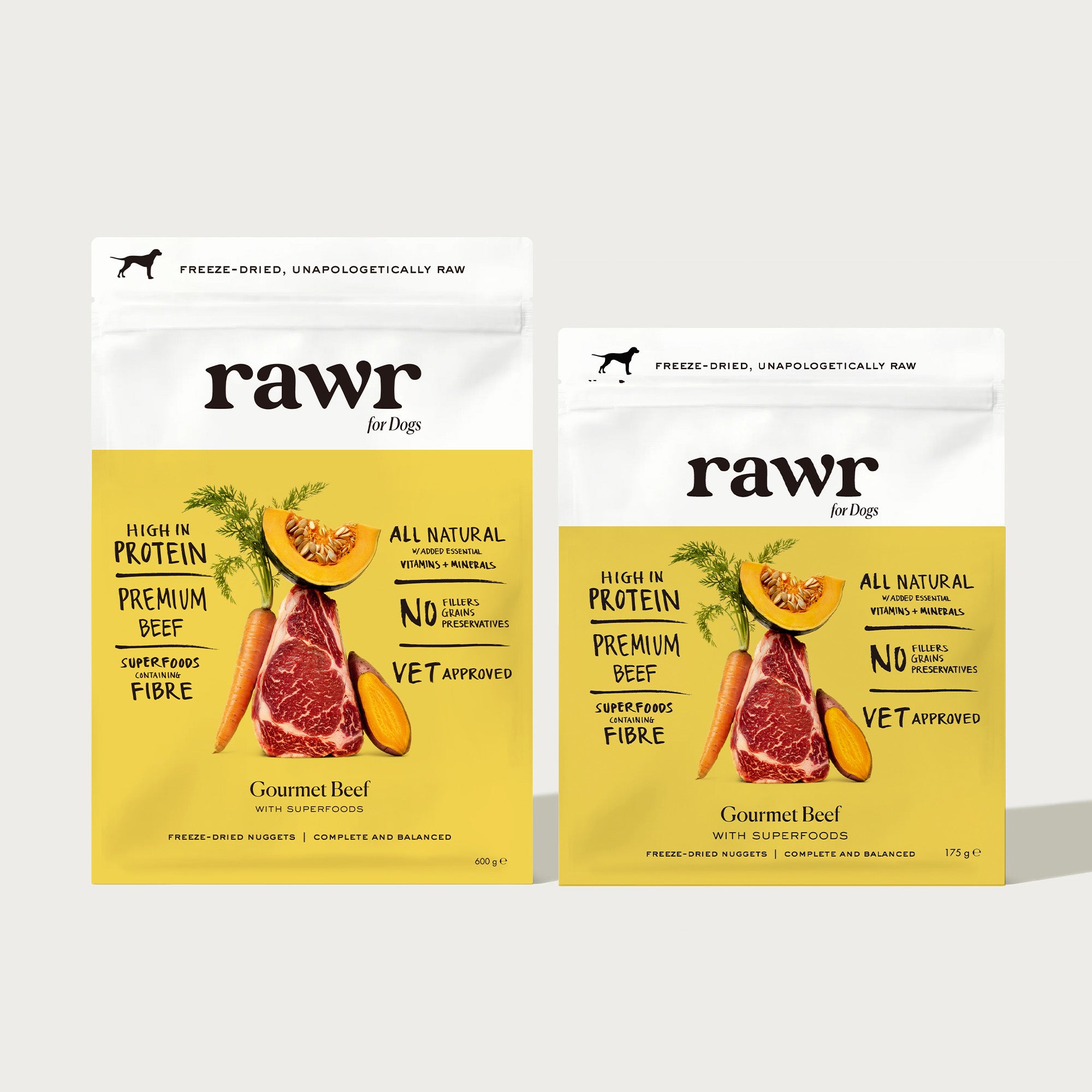 Gourmet Beef with Superfoods | Freeze-Dried Raw · Complete Dog Food