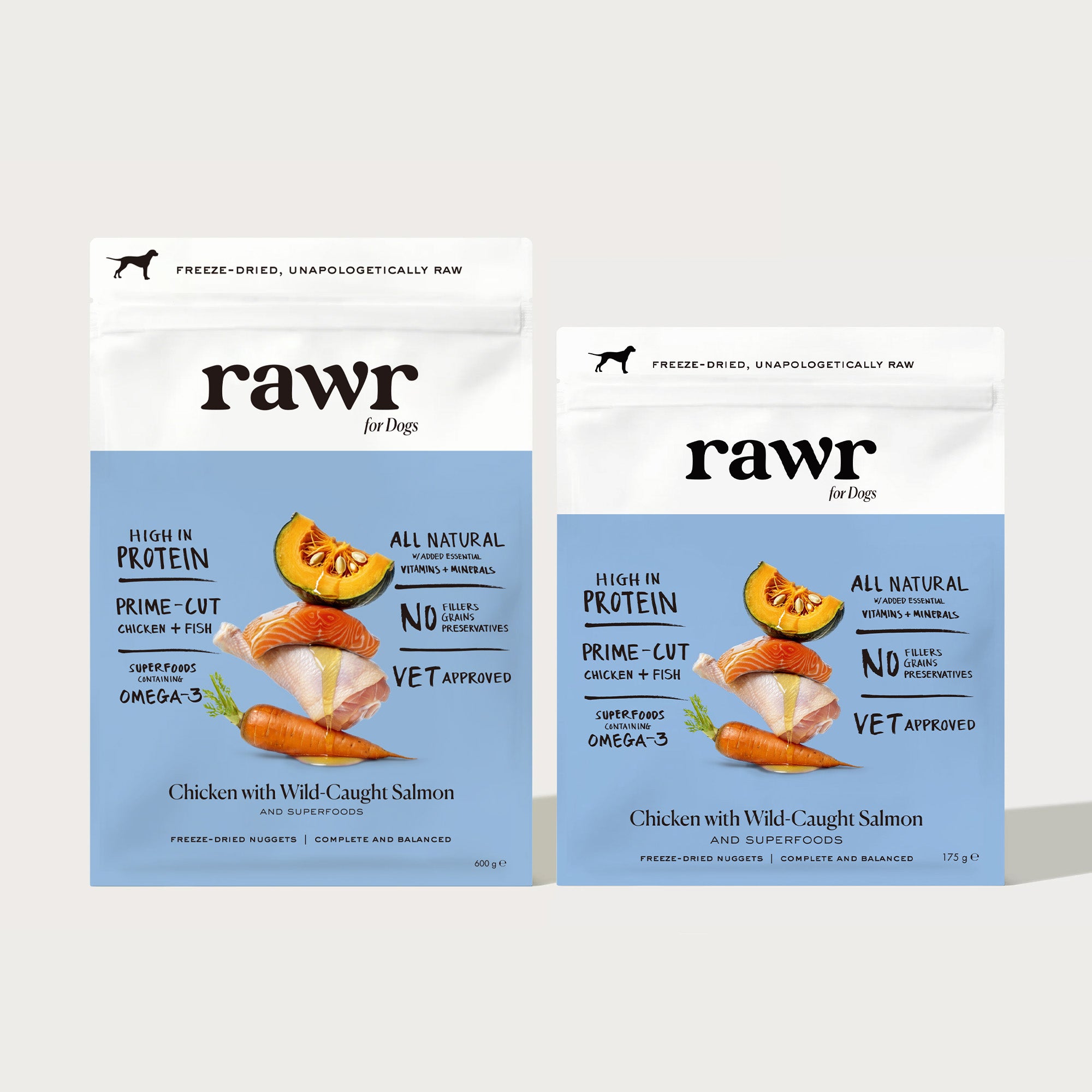 Chicken & Wild-Caught Salmon with Superfoods | Freeze-Dried Raw · Complete Dog Food
